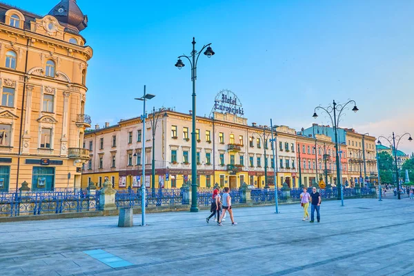 Krakow Polonia Giugno 2018 Vista Splendidi Edifici Del Vecchio Quartiere — Foto Stock