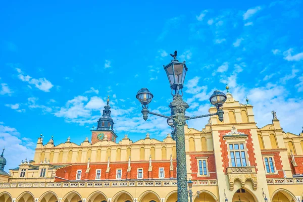 Belas Luzes Rua Esculpidas Bronze Localizadas Rynek Glowny São Símbolos — Fotografia de Stock