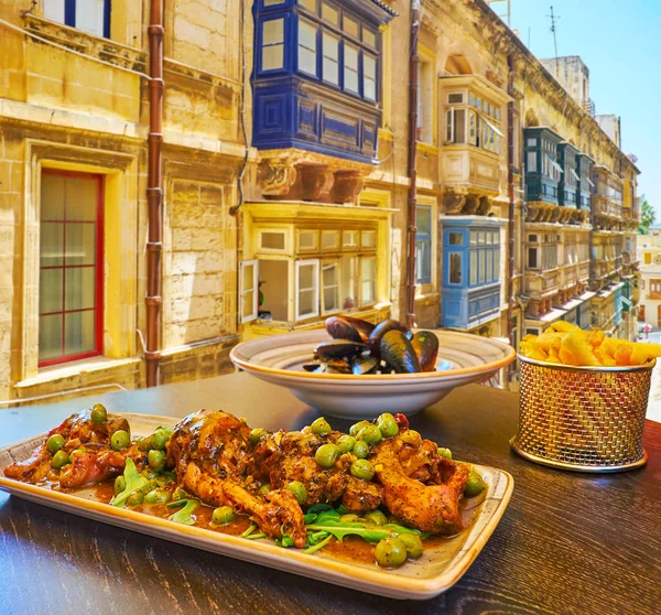 Restaurantes Rua Strait São Melhor Lugar Para Desfrutar Famoso Guisado — Fotografia de Stock