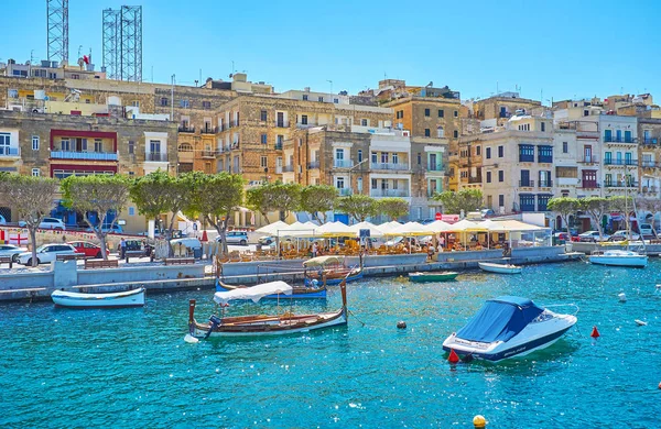 Senglea Malta Juni 2018 Middeleeuwse Isla Senglea Perfecte Plek Ontspannen — Stockfoto