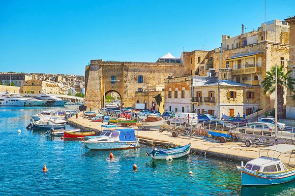 Senglea Málta 2018 Június Puszta Bastion Macina Ívelt Tetején Parti — Stock Fotó