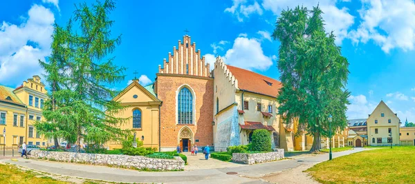 Krakow Poland June 2018 Panoramic View Frontage Church Francis Assisi — Stock Photo, Image