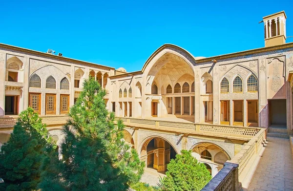 Kashan Iran Oktober 2017 Den Övre Terrassen Howz Khaneh Court — Stockfoto