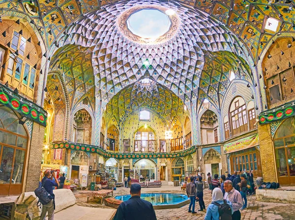 Kashan Írán Října 2017 Panorama Bohatě Zdobené Timche Amina Dowleh — Stock fotografie