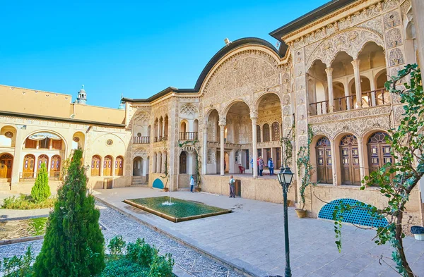 Kashan Irán Octubre 2017 Histórica Casa Tabatabaei Famosa Por Arquitectura — Foto de Stock