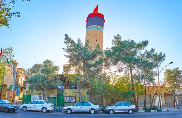 Kashan Iran Oktober 2017 Oude Moskee Met Scheve Minaret Historische — Stockfoto
