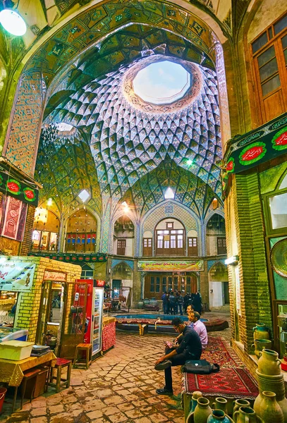 Kashan Iran Oktober 2017 Das Kleine Teehaus Korridor Der Aminoddole — Stockfoto
