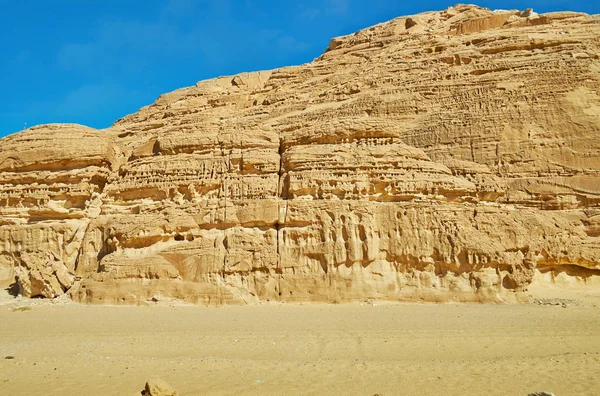 Vychutnejte Jedinečný Tvar Pískovcových Skal Sinajské Poušti Strany Slunce Vítr — Stock fotografie