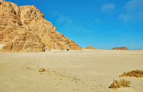 Les Vents Forts Transportent Sable Vers Désert Rocheux Sinaï Créent — Photo