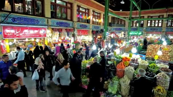 Tehran Irán Octubre 2017 Ocupado Ruidoso Salón Del Bazar Tajrish — Vídeos de Stock