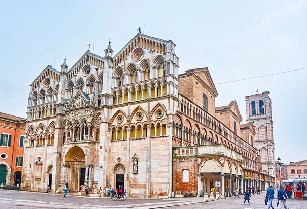 Ferrara Itália Abril 2013 Dos Mais Belos Edifícios Cidade Catedral — Fotografia de Stock