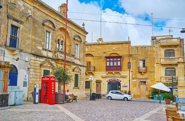 Kerċem Malta Června 2018 Tržní Náměstí Historických Staveb Klasická Britská — Stock fotografie