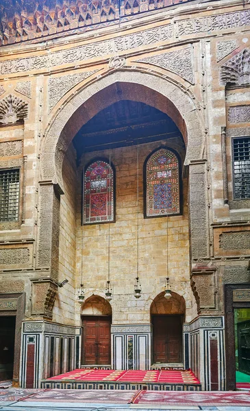 Cairo Egito Dezembro 2017 Mesquita Histórica Ghuri Madrasa Que Possui — Fotografia de Stock