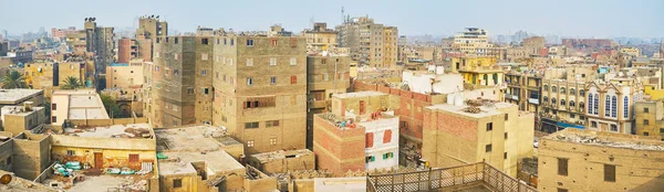 Urban Skyline Islamic Cairo District Chaotically Built Residential High Rises — Stock Photo, Image