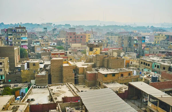 Islamic Cairo District Full Old Slums Shanties Half Destroyed Buildings — Stock Photo, Image