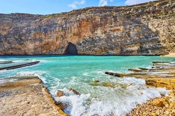 Dwejra Inland Sea One Most Popular Tourist Locations Gozo Idyllic — Stock Photo, Image