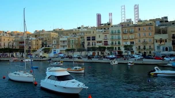 Senglea Malta June 2018 Pleasant Trip Medieval Cities Valletta Grand — Stock Video