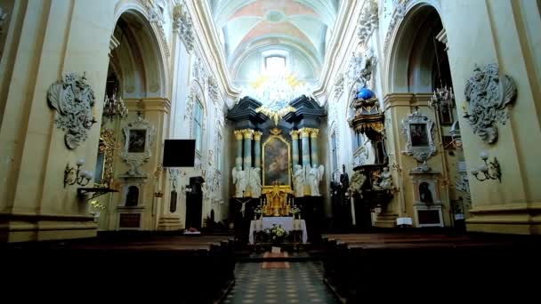 Krakow Pologne Juin 2018 Salle Prière Église Saint Stanislas Skalka — Video