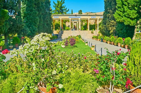 Das Üppige Grün Und Die Hellen Blumen Der Mussala Gärten — Stockfoto