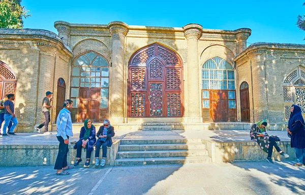 Shiraz Iran October 2017 Scenic Mansion Wooden Persian Screens Part — Stock Photo, Image