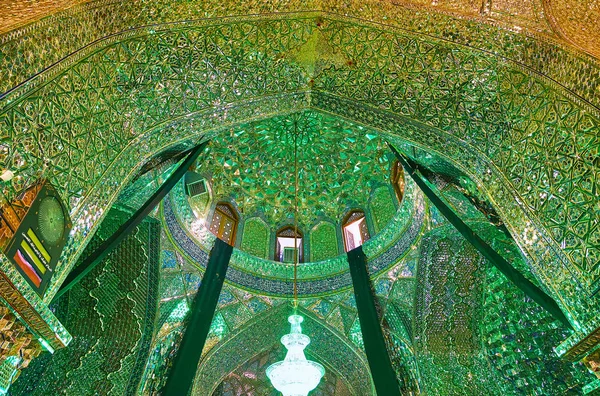 Şiraz Iran Ekim 2017 Arch Kubbe Ayna Salonu Imamzadeh Ali — Stok fotoğraf