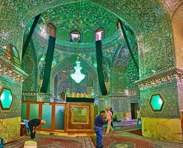 Siráz Irán 2017 Október Tükör Hall Imamzadeh Ali Ibn Terézia — Stock Fotó
