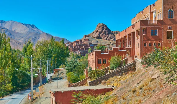 Observe Ancient Abyaneh Village Located Karkas Mountains Famous Ochre Adobe — Stock Photo, Image