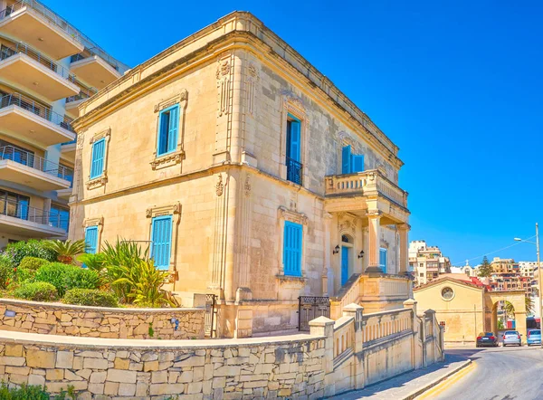 Old Preserved Mansion Paul Bay Bugibba Old Maltese Style Stone — Stock Photo, Image