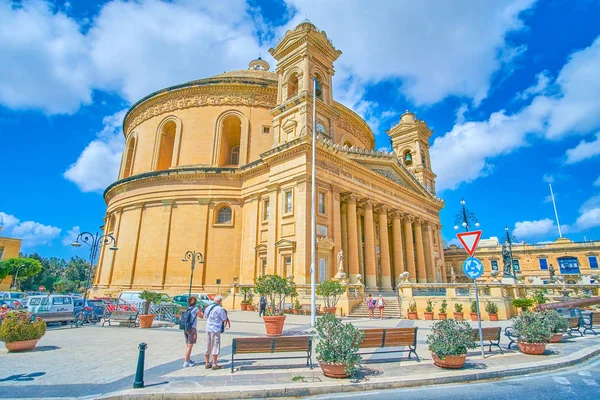 Mosta Malta Junio 2018 Inusual Basílica Asunción Construida Bajo Inspiración — Foto de Stock