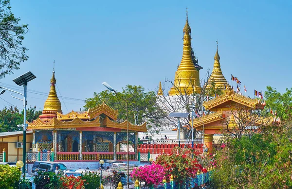 Sagaing Myanmar Febrero 2018 Los Templos Estupas Soon Ponya Shin —  Fotos de Stock