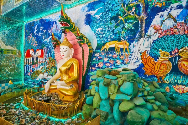 Sagaing Myanmar Februari 2018 Naga Raja Buddha Bild Helgedomen Snart — Stockfoto