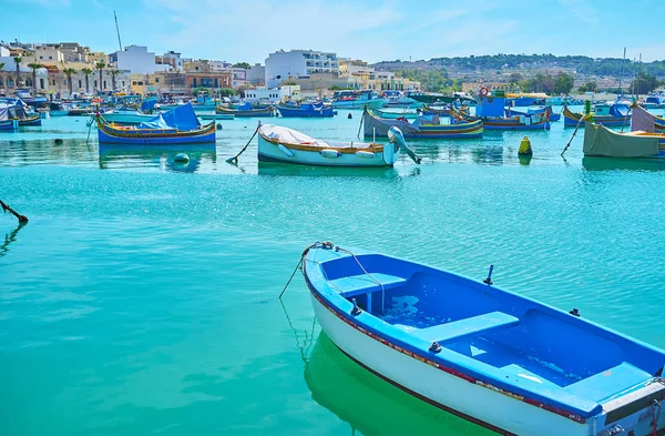 Profitez Atmosphère Paisible Dans Village Touristique Pêche Regarder Les Bateaux — Photo