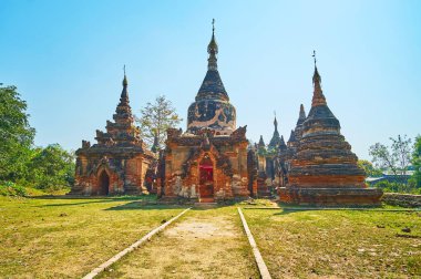 Gür yeşilliklerle, Myanmar çevrili önemli tarihsel dönüm noktası Ava (Inwa), Daw Gyan Pagoda doğal türbelerin çoğu.