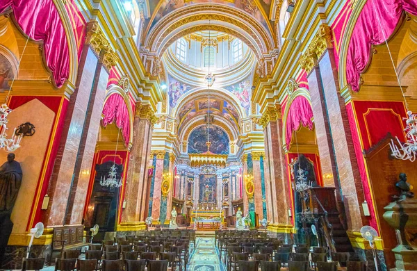 Mdina Malta Junio 2018 Hermoso Interior Catedral San Pablo Fortaleza — Foto de Stock