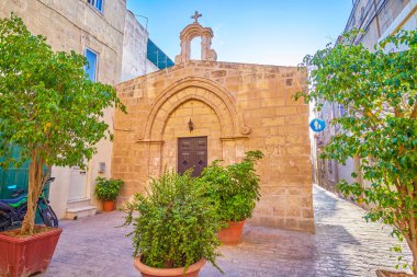Rabat Merkezi Town, Malta yaya caddesi üzerinde bulunan korunmuş ortaçağ küçük taş Şapel