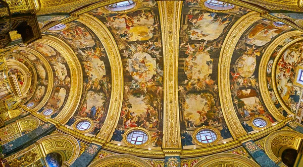 Валлетта Мальта Июня 2018 Года Панорама Свода Соборе Святого Иоанна — стоковое фото