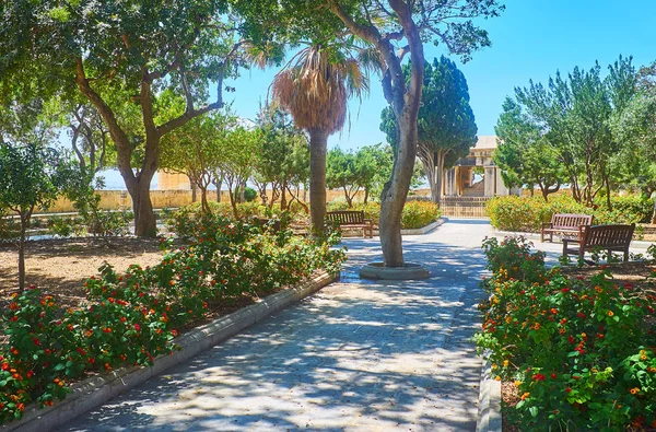 Scenic Shady Alley Hastings Gardens Located Top John Michael Bastions — стоковое фото