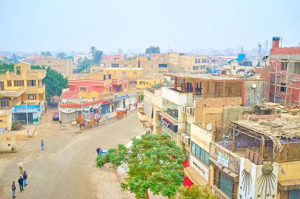 Giza Egypt December 2017 Residential Neighborhood Giza City Variety Cafes — Stock Photo, Image