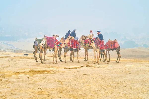 Giza Egipto Diciembre 2017 Invierno Una Temporada Turística Baja Los — Foto de Stock