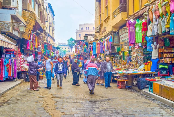 Cairo Egipto Diciembre 2017 Khan Khalili Souq Solo Mercado Turístico — Foto de Stock