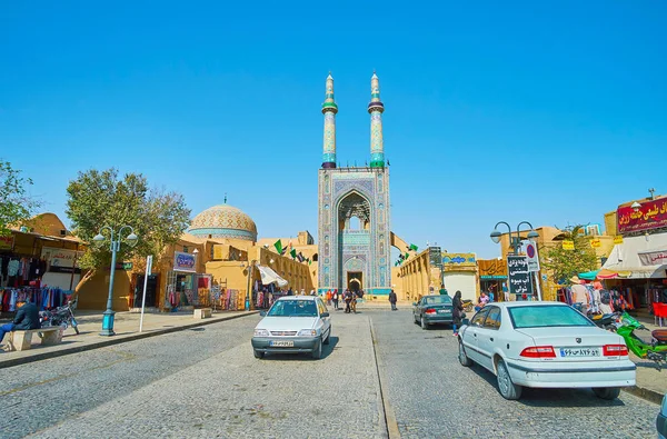 Yazd Irão Outubro 2017 Caminhe Pelas Lojas Mercado Cafés Rua — Fotografia de Stock