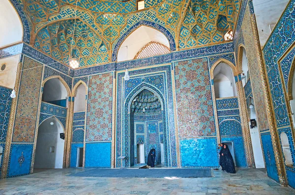 Язд Иран Октября 2017 Года Ослепительный Исламский Узор Мечети Джаме — стоковое фото