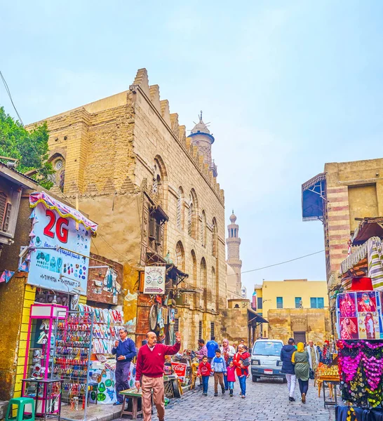 Kairo Ägypten Dezember 2017 Der Muizz Ist Die Zentrale Straße — Stockfoto