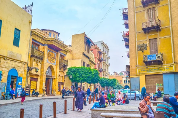 Cairo Egypt December 2017 One Adjoining Muizz Streets Center Cairo — Stock Photo, Image