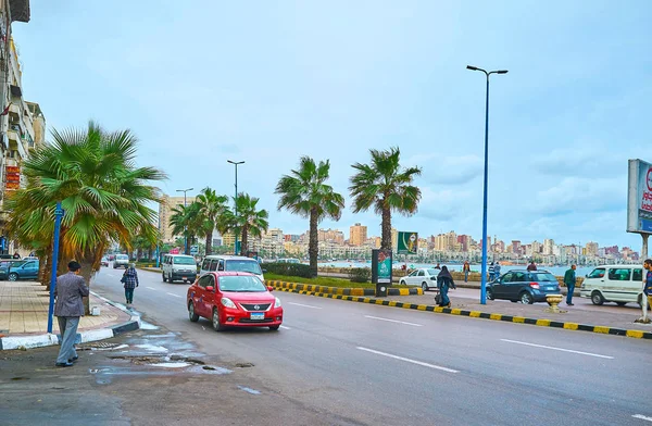 Александрия Эгипт Декабря 2017 Года Напряженное Утро Городе Люди Спешат — стоковое фото