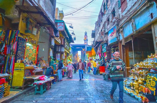 Kair Egipt Grudnia 2017 Rynek Khan Khalili Jest Doskonałym Przykładem — Zdjęcie stockowe