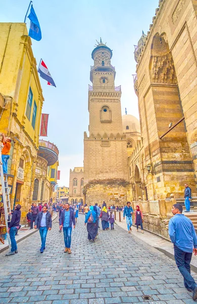 Cairo Egito Dezembro 2017 Edificações Longo Rua Muizz São Obras — Fotografia de Stock