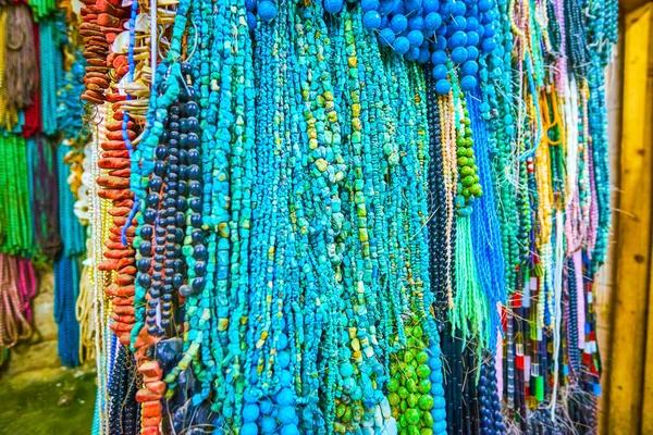 Turquoise Kralen Zijn Bijzonder Mooi Als Verzameld Van Kleine Stenen — Stockfoto