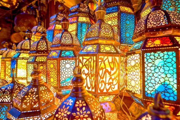 Egypte Est Patrie Belles Lampes Arabes Les Artisans Ont Atteint — Photo