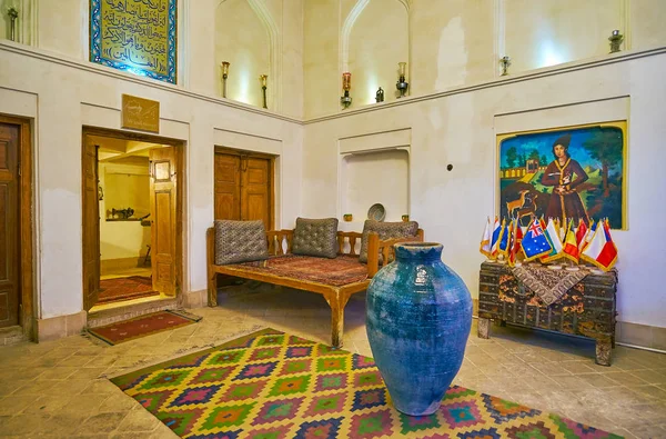 Yazd Iran Oktober 2017 Den Hall Tehraniha House Fahadan Museum — Stockfoto